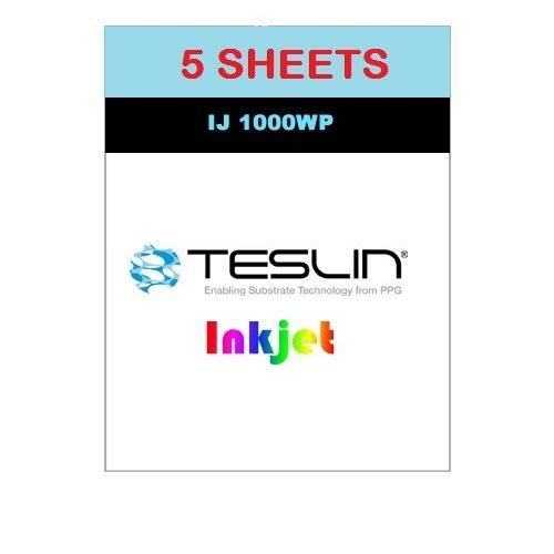 Teslin Synthetic Paper - For Inkjet Printers - Waterproof - Full Sheet 10 Mil | Pack Of 5