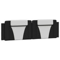 vidaXL Upholstered Headboard Cushion in Faux Leather-Black/White 72-Wall Mountable/Pillow Design