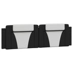 vidaXL Upholstered Headboard Cushion in Faux Leather-Black/White 72-Wall Mountable/Pillow Design