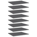 vidaXL Engineered Wood Bookshelf Boards - 8 Pack, High Gloss Gray, 23.6"x19.7"x0.6" - Modern Design, Easy to Clean, Versatile Use