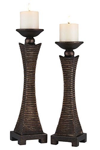 Ok Lighting 15.75" And 17.5" H Kayan Candleholder Set