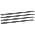 vidaXL Bookshelf Boards Set of 4, High Gloss Gray, 39.4"x3.9"x0.6", Easy-Clean Extra Storage Solution, Made of Premium Engineered Wood