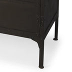 HomeRoots Black Iron Owen Industrial Chic Console Cabinet