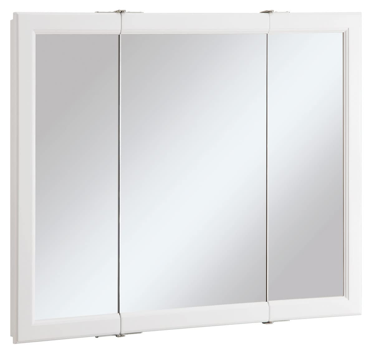 Design House 545103-WHT Wyndham Medicine Cabinet - Durable White Assembled Frame - Bathroom Wall Cabinet with Mirrored Door, 36-