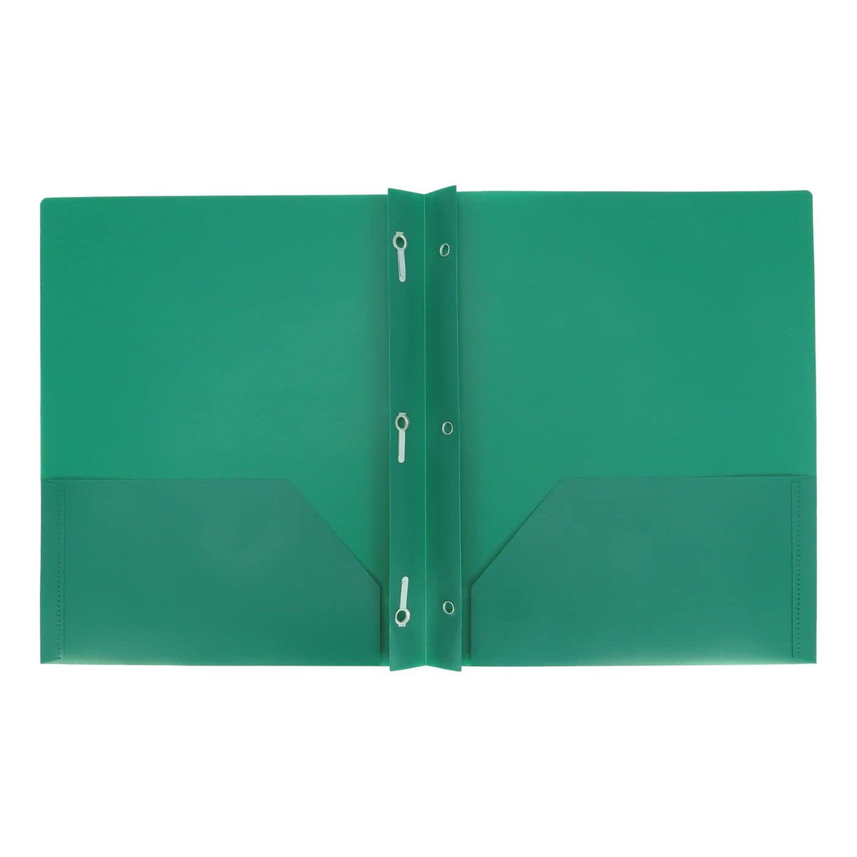 Aurora Llc School,Office Supplies.Durables Plastic Folders With Prongs And Two Pockets. Green