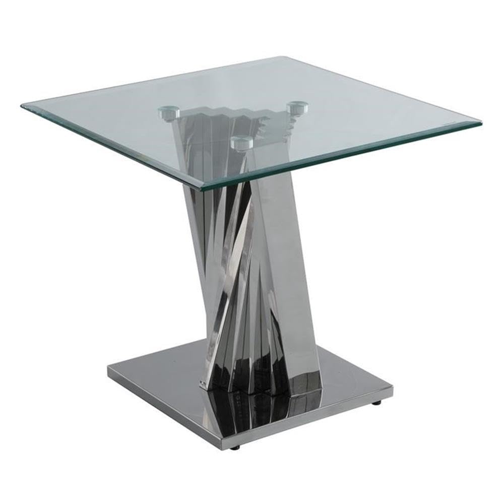 Best Quality Furniture CT02 end Table, Silver
