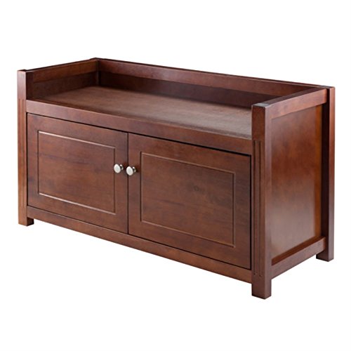 Stylish Walnut Finish Entryway Storage Bench with Ample Space | 39.76" W x 15.35" D x 21.65" H | 47.55 lbs