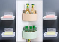 SHOPITECH Bathroom Shelf Wall Mounted Kitchen No Drill Storage Rack Super Adhesive Bathroom Shower Rack Shelf (2 Corner Shelf +