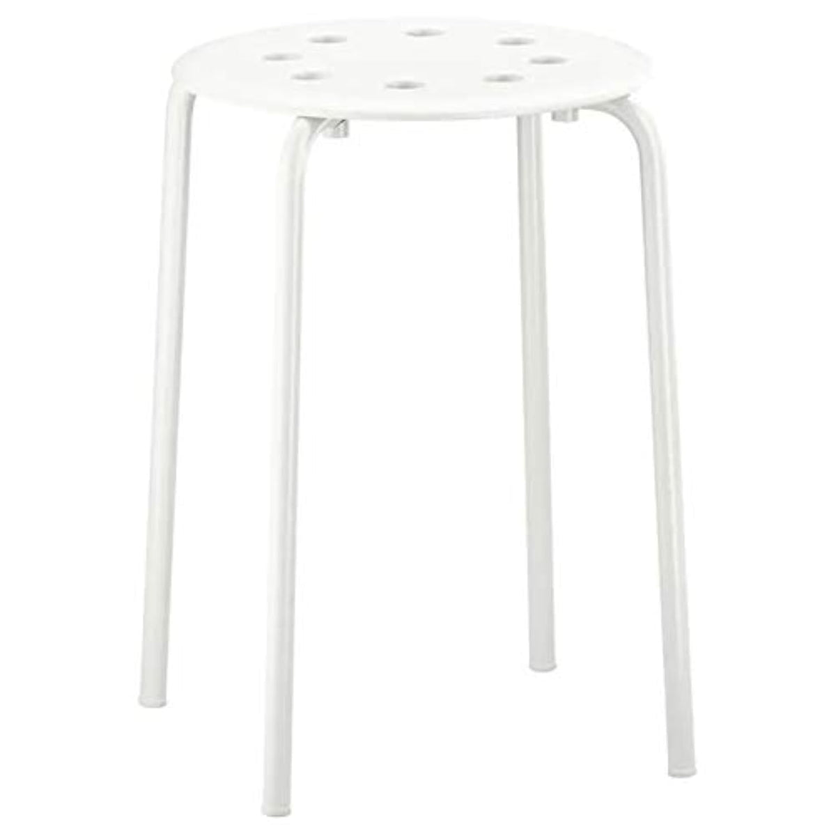 Ikea Marius Steel, Epoxy Powder Coating Stool (White), Set Of 1