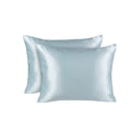 Shopbedding Luxury Satin Pillowcase For Hair - King Satin Pillowcase With Zipper, Baby Blue (Pillowcase Set Of 2) - Blissford