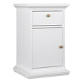 Sonoma 1 Drawer, 1 Door Nightstand, White
