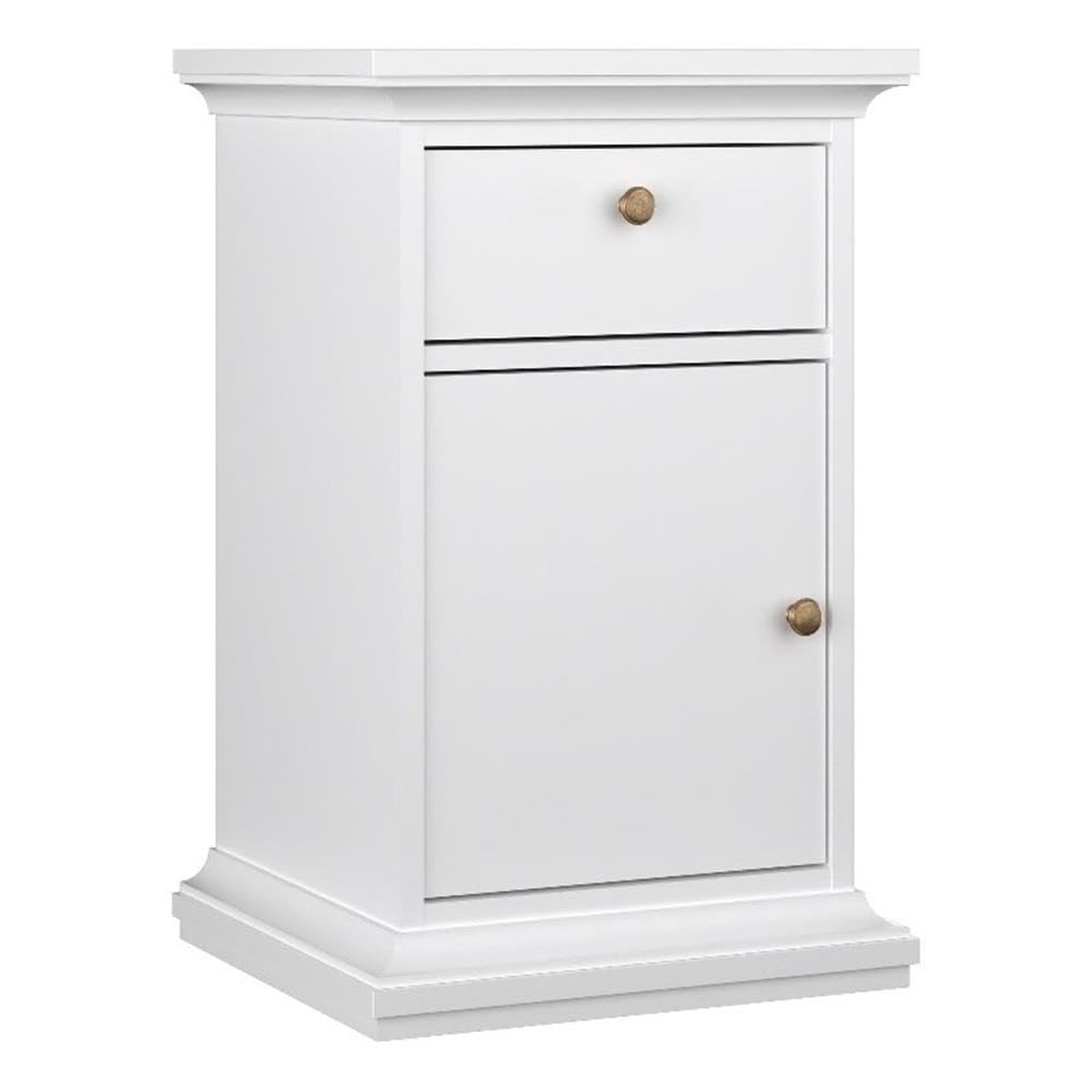 Sonoma 1 Drawer, 1 Door Nightstand, White