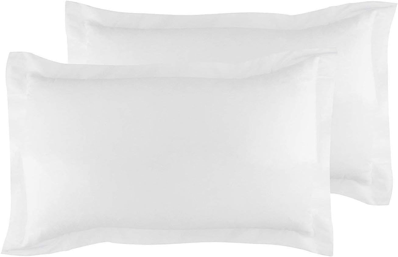 Standard Pillow Shams Set Of 2 Pc 100% Egyptian Cotton White Pillow Shams Standard Size 20X26 Pillow Cases Premium 600 Thread Co