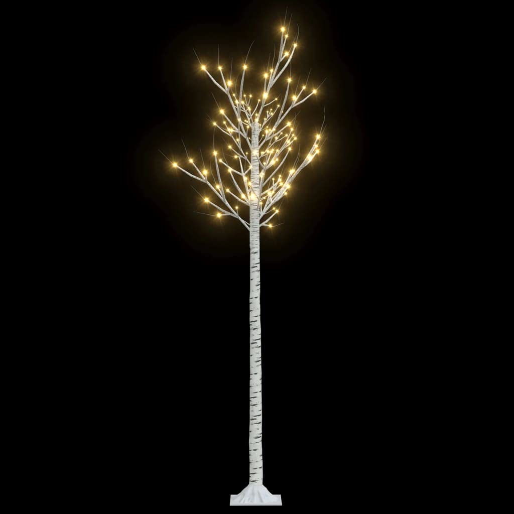 vidaXL Christmas Tree, 6ft Warm White Willow Tree with 200 LEDs - Indoor and Outdoor Decorative Lighting with 8 Dynamic Modes