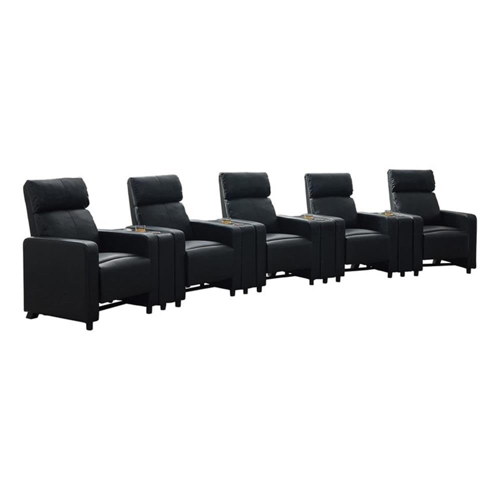 Coaster Toohey 9-Piece Theater Seating (5R), Black