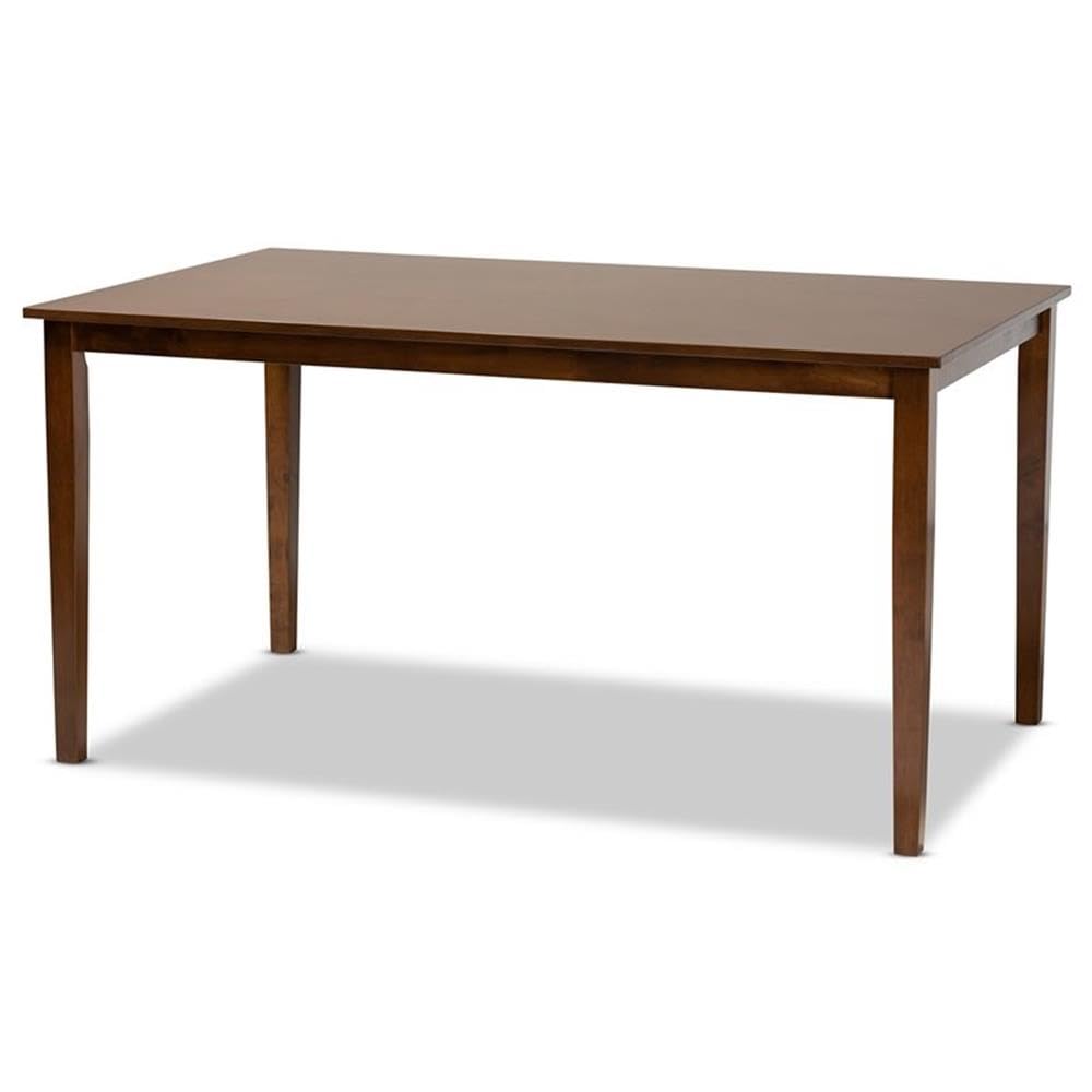 Baxton Studio Zamira Modern and Contemporary Transitional Walnut Brown Finished Wood 7-Piece Dining Set