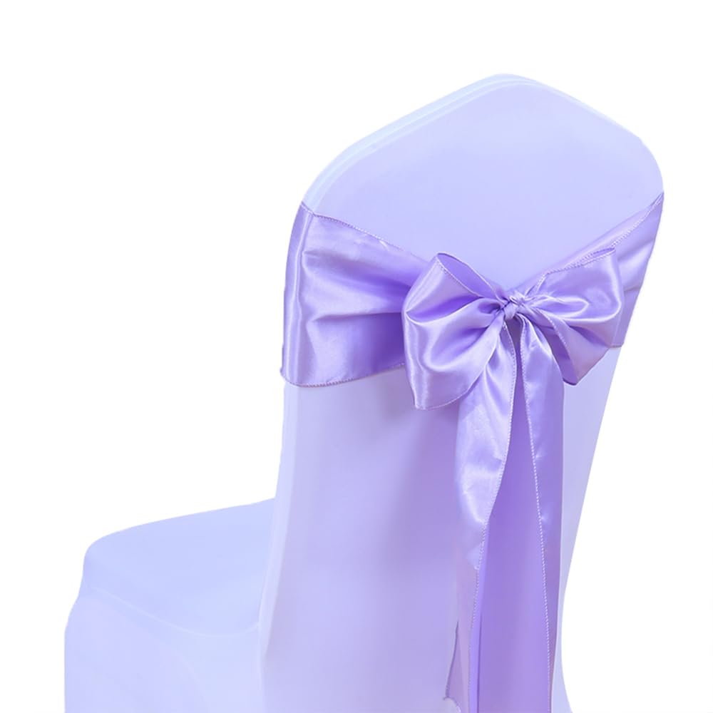 Sinssowl Pack Of 50 Satin Chair Sashes 7X108 Inches For Wedding Party Feast Banquet Restaurant Event Decoration Satin Chair Bow