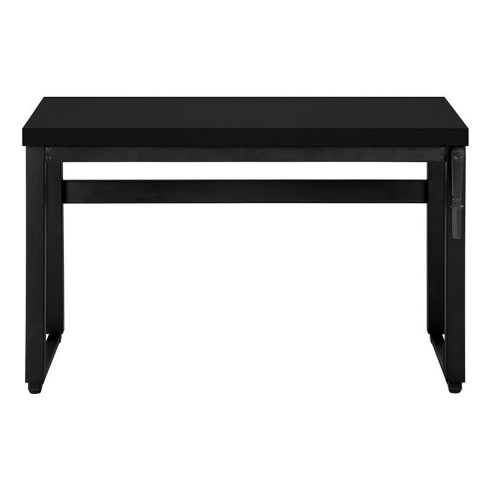 Monarch Specialties 7682 Computer Desk, Home Office, Standing, Adjustable, 48' L, Work, Laptop, Metal, Laminate, Contemporary, Modern Desk-48 Adj.Height, 47.25' L x 23.75' W x 29.5' H, Black/Black