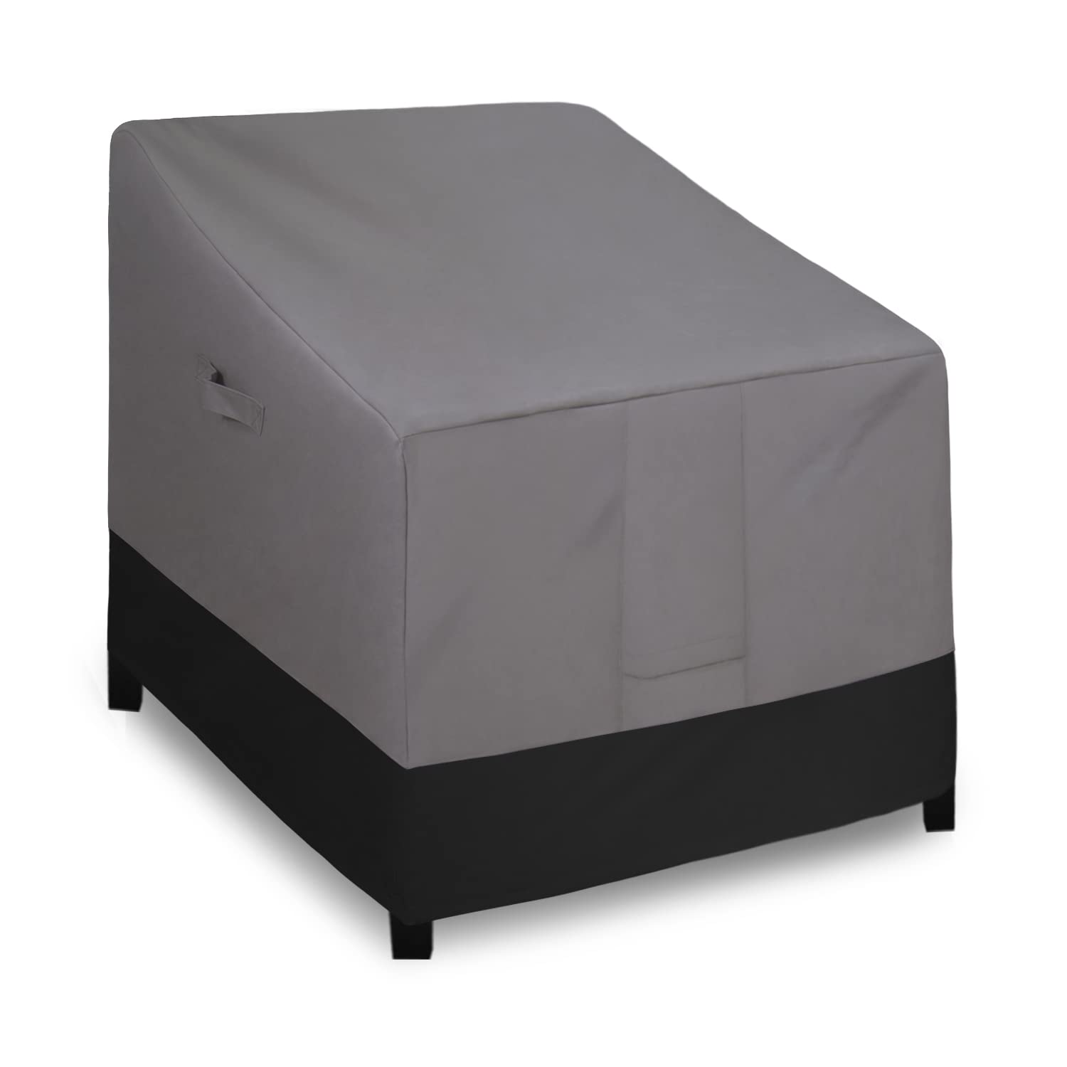 Easy-Going Waterproof Outdoor Lounge Chair Cover, Heavy Duty Patio Couch Cover, Windproof Outdoor Furniture Cover With Air Vent (1 Pack-33.5Wx31.5Dx36H Inch, Gray/Black)