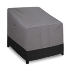 Easy-Going Waterproof Outdoor Lounge Chair Cover, Heavy Duty Patio Couch Cover, Windproof Outdoor Furniture Cover With Air Vent (1 Pack-33.5Wx31.5Dx36H Inch, Gray/Black)
