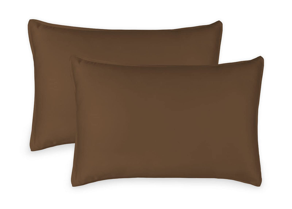 Pure Bamboo King Pillowcase 2Pc Set - Genuine 100% Organic Viscose Derived From Bamboo, Luxuriously Soft & Cooling, Double Stitc