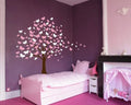 Innovative Stencils Large Wall Tree Baby Nursery Decal Butterfly Cherry Blossom 1139 (6 Feet Tall) (Soft Pink and White)