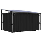 "Vidaxl Gazebo With Curtains - Uv-Resistant Pvc Roof - Aluminum And Steel Construction - Anthracite - 13.3'X9.6'X8' - Outdoor Event Shelter"