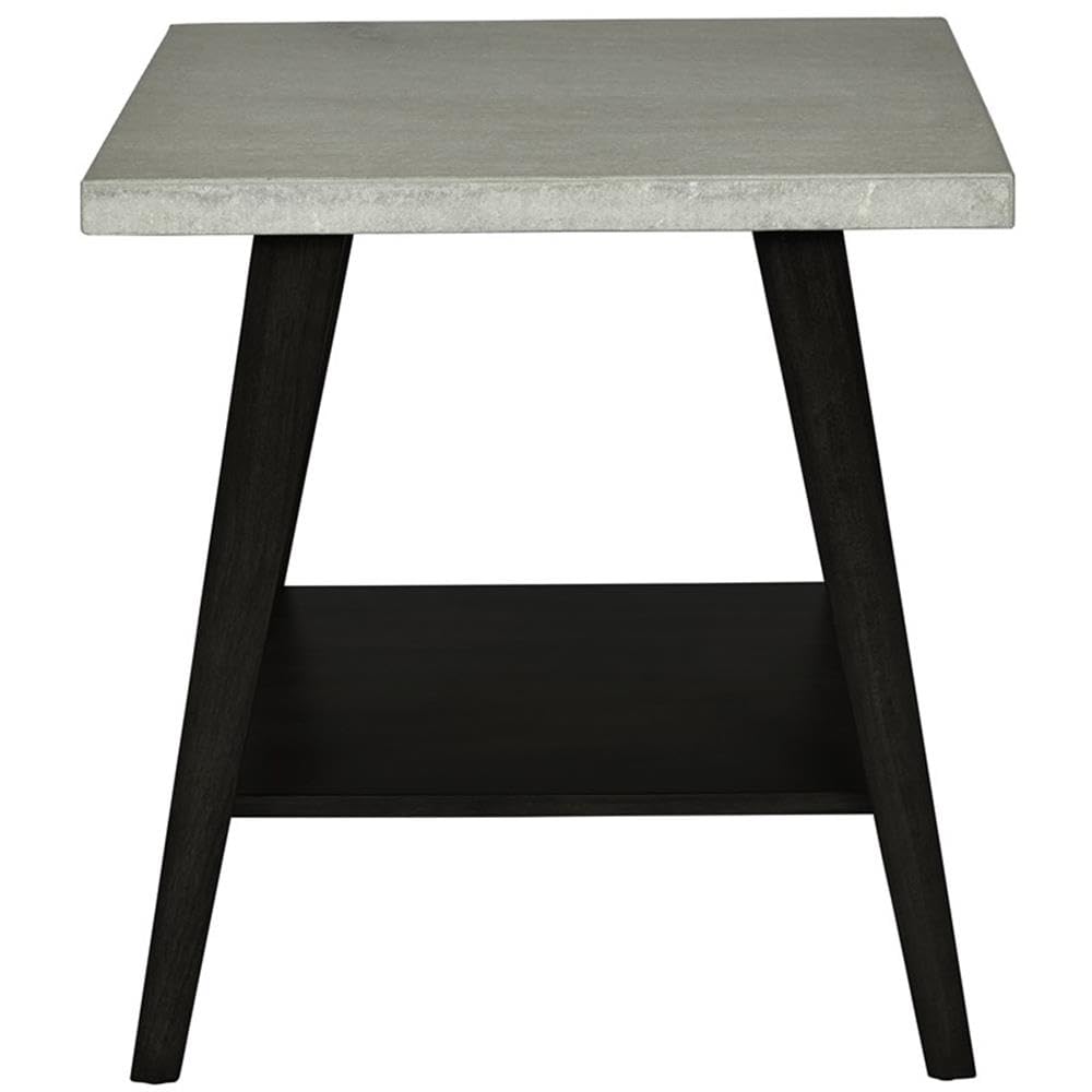 Progressive Furniture Jackson II End Table, Concrete Gray/Black