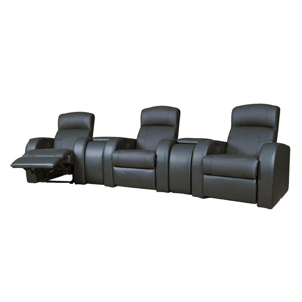 Coaster Cyrus 5-Piece Theater Seating (3R), Black