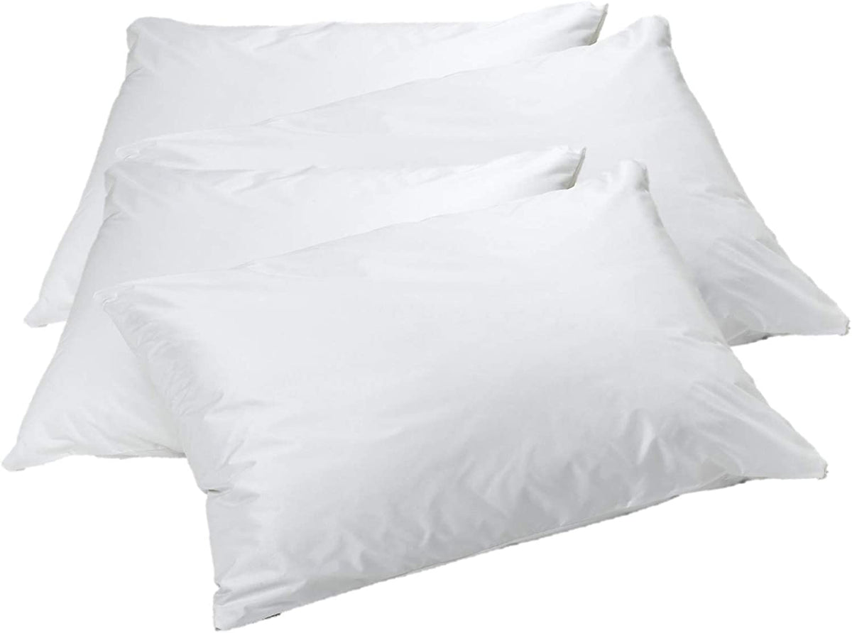 Elaine Karen 6-Pack Vinyl Pillow Protectors - King Size Zippered Pillow Covers - 100% Waterproof, Bedbug Proof - Washable And Re