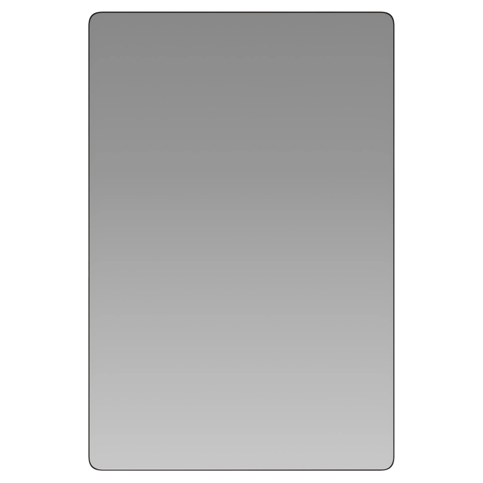 Flash Furniture Susan Large Rectangular Wall Mirror - Black Metal Frame - 24" X 36" Mirror For Bathroom, Vanity, Entryway, Dining Room, & Living Room