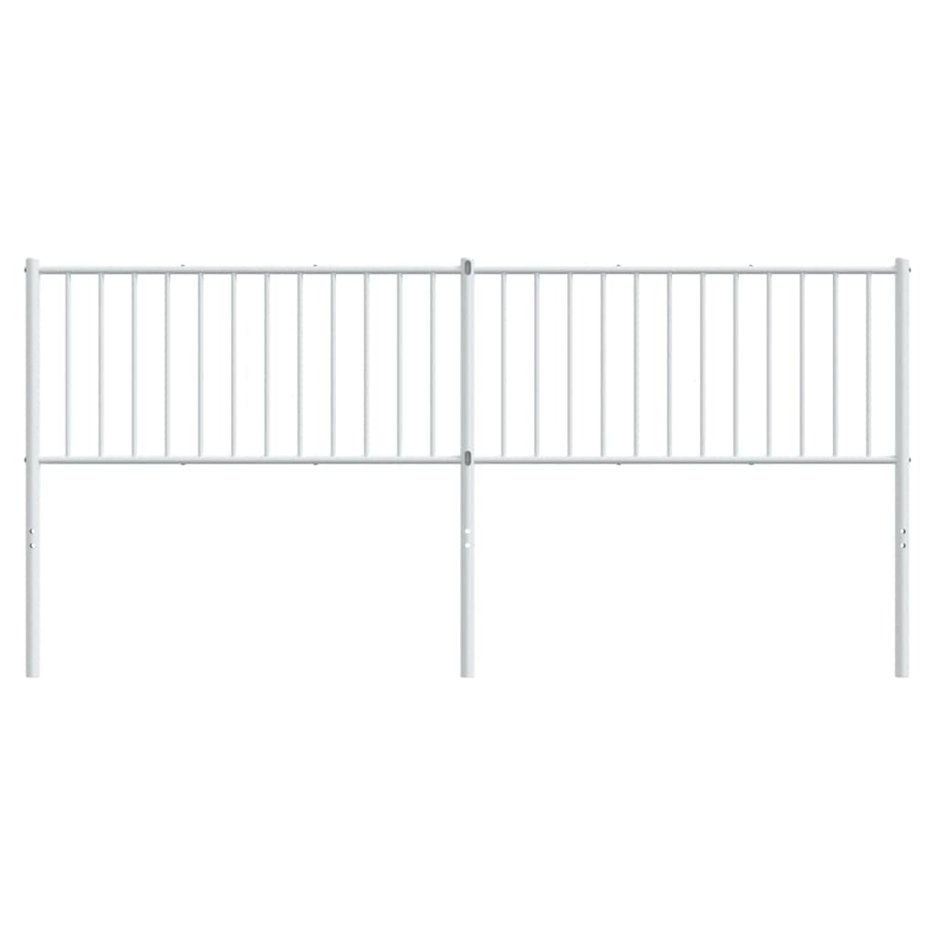 vidaXL Classic 76" Steel Headboard in Black - Robust Construction, Excellent Back Support, Easy to Assemble, Durable Powder Coated Finish