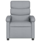 vidaXL Massage Recliner Chair - Manual Vibrating - Light Gray Fabric, Cozy Seat, Adjustable Backrest, Solid Wood & Metal Frame