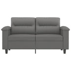 vidaXL Dark Gray 2-Seater Sofa with 100% Polyester Microfiber Upholstery, Modern Design for Living Room or Lounge, Foam-Padded Seats for Comfort - Assembly Required'