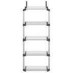 vidaXL Over-The-Door Organizer - 5-Shelf Storage Unit - Versatile Aluminum Structure Applicable to Kitchen, Bedroom, Bathroom - Silver 20.5"x7.9"x53.1" Size
