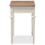 Baxton Studio Marquetterie French Provincial Weathered Oak and Whitewash Writing Desk