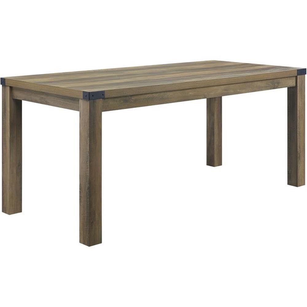 Acme Abiram Wooden Rectangular Dining Table in Rustic Oak