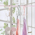 Abhiswa 360 Degree Rotating Tie And Belt Hanger Scarf Tie Rack Holder Hook For Closet Organizer (Random Colors) (Pack Of 4)