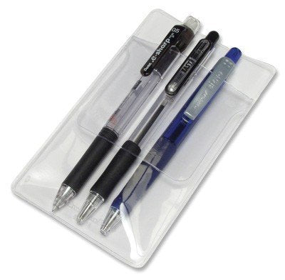 Ytykinoy 5 Pieces Heavy Duty Pvc Shirts Lab Coats Pocket Protector For Pen Leaks (Transparent Front And White Back)