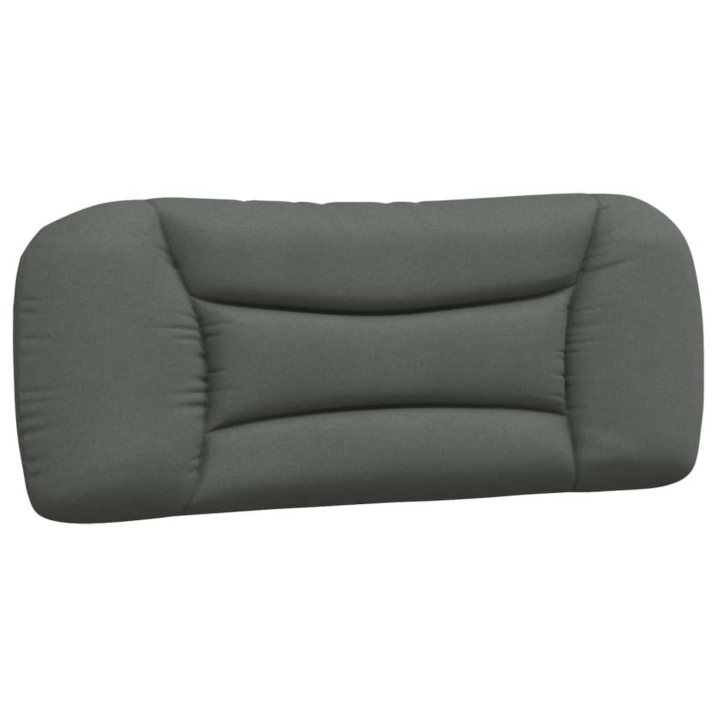 vidaXL Hanging Upholstered Pillow Back Headboard Cushion - Dark Gray, Breathable Fabric, Supportive PP Fiber, Wall Mountable