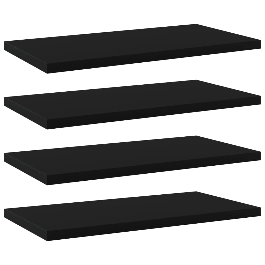 vidaXL Multipurpose Bookshelf Boards in Black - Easy-to-Install Replacement Panels Made from Engineered Wood - Delivering Versatile Storage Solution