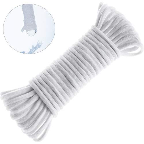 Orimerc 50 Feet 1/4 Inch Self Watering Capillary Wick Cord Vacation Plant Sitter Diy Hydroponic Wicking Self-Watering Planter Po