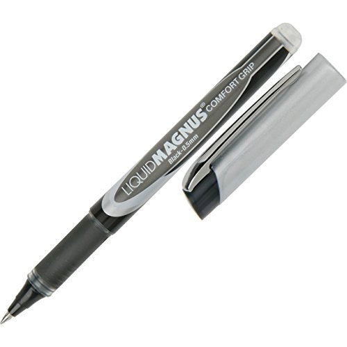Skilcraft Nsn5877801 0.5Mm Liquid Magnus Grip Rollerball Pens - Black