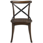 Acme Kaelyn Wooden Side Chair in Dark Oak and Black Set of 2
