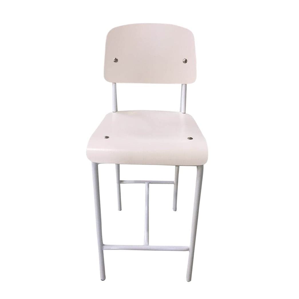 GFURN Anaïs Counter Stool - White Seat/Back & White Frame