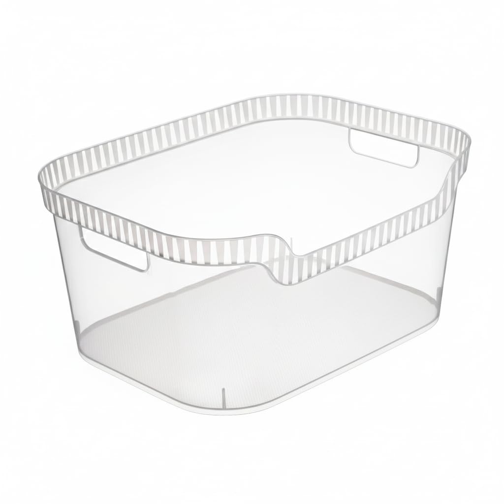 Tribello Clear Plastic Bins For Organizing  Large Pantry Storage Bins  Organizer Bins For Shelves Kitchen And Bathroom Organiz