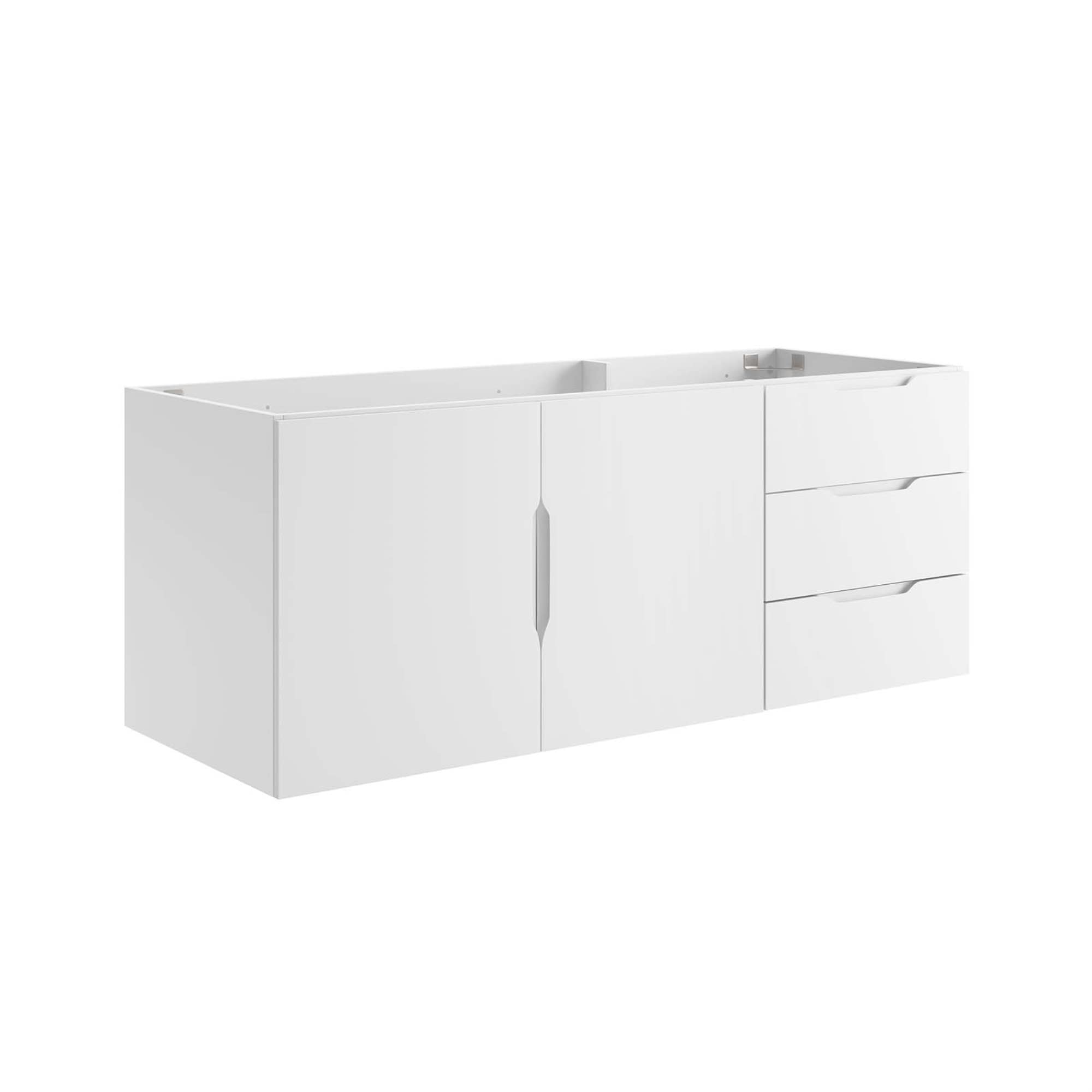 Ergode 48'' Wall-Mount Bathroom Vanity - Ample Storage, Durable Construction - Sink Basin Not Included