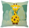 The Purple Tree Polyester Blend Cute Cartoon Kids Cushion Cover, 12X12 Inches (Multicolour)