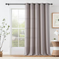 Jinchan 75% Blackout Curtain 96 Inch Length Taupe Curtain For Bedroom Living Room Curtain 1 Panel Texture Curtain Grommet Top Window Drape 72 Inches Wide By 96 Inches Long