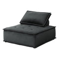 Lilola Home Anna Black Velvet Armless Lounge Chair